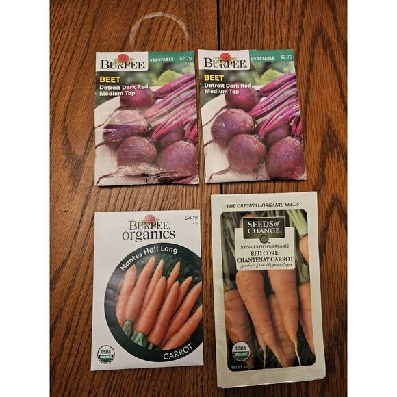Burpee Other - Lot Of 4‎ Burpee Garden Vegetable Seeds Packets Beet Carrot Lot Bundle